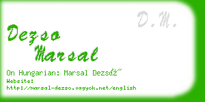 dezso marsal business card